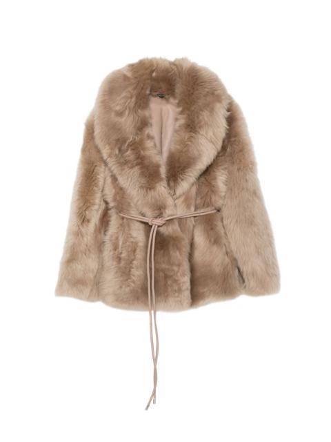 MACKAGE Ali belted shearling coat