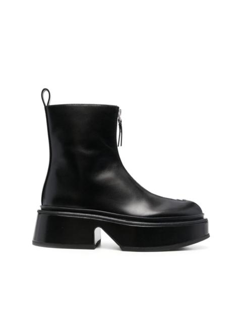 Jil Sander zipped leather booties