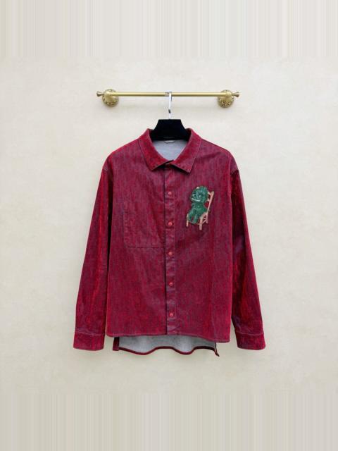 Dior Dior Dragon Year Limited Oblique Flocked Shirt