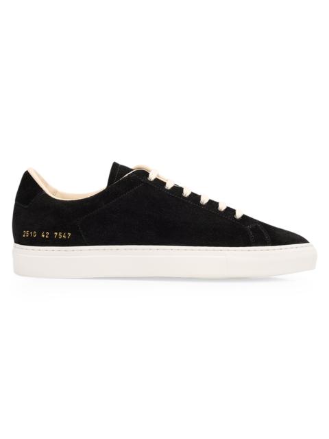 Common Projects Men's Achilles Sport Suede Low-Top Sneakers - Black