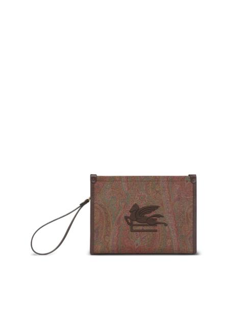 Etro Arnica Pegaso-embroidered clutch bag