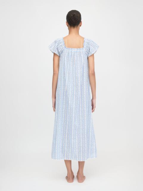 Hill House Home The Therese Nightgown - Blue Petal Stripe