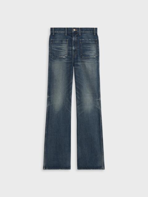CELINE JANE FLARED JEANS IN UNION WASH DENIM