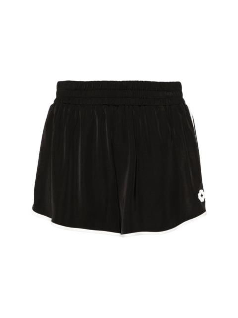 logo-embroidered mini track shorts