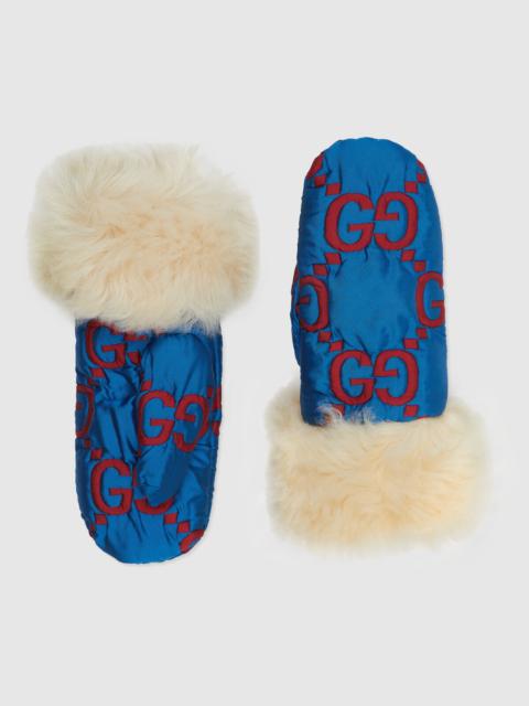 GUCCI Quilted GG nylon mittens