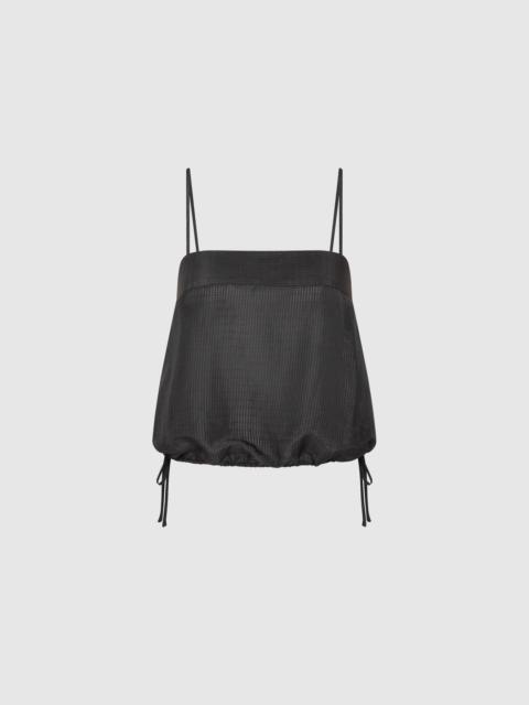 ST. AGNI Woven Check Drawstring Cami - Iron Glaze