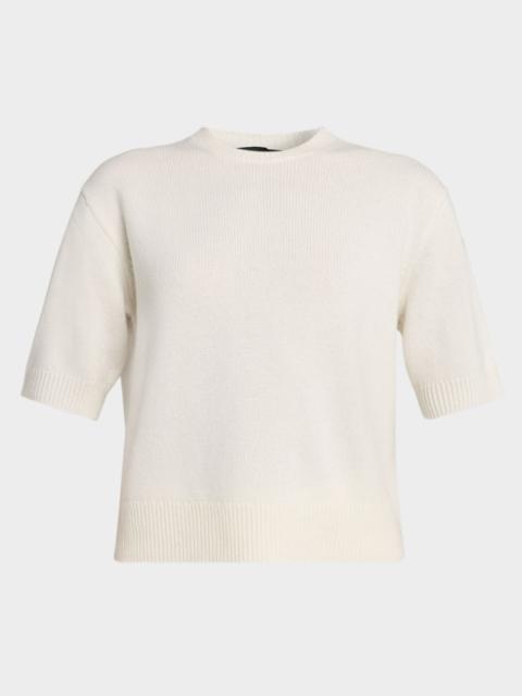 Theory Cashmere Cropped Short-Sleeve T-Shirt