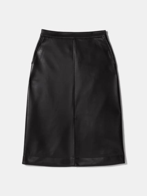 kate spade Faux Nappa Midi Skirt