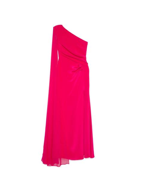 ROLAND MOURET asymmetric silk gown