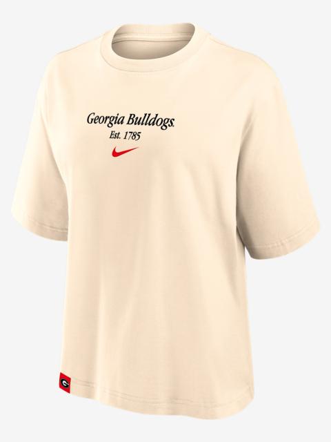 Nike Georgia Established Tag Boxy Women's Nike College T-Shirt