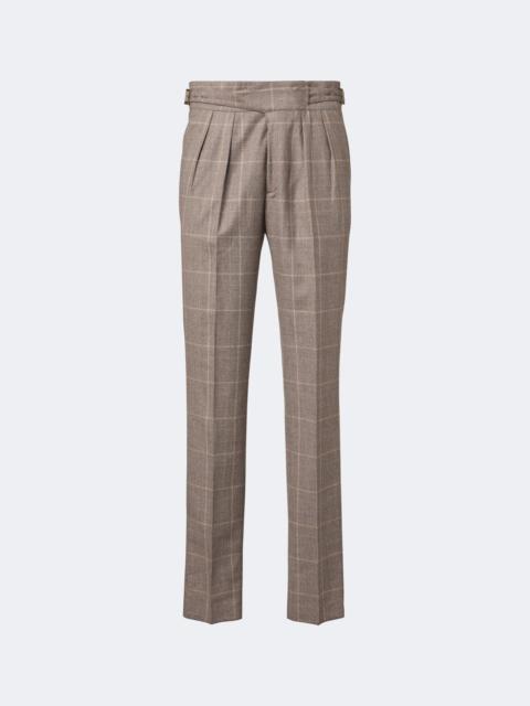 RUBINACCI Checked virgin wool straight pants