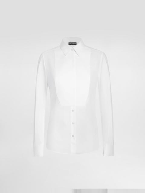 Dolce & Gabbana Stretch poplin tuxedo shirt