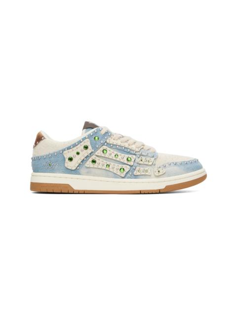 AMIRI Blue Stud Skel Top Low Sneakers