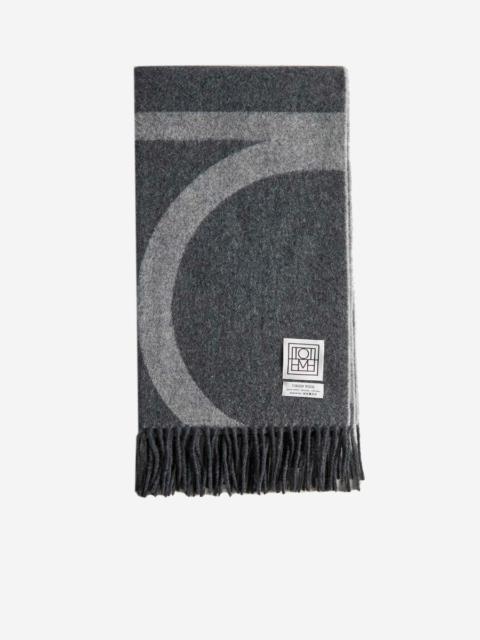 Monogram wool scarf