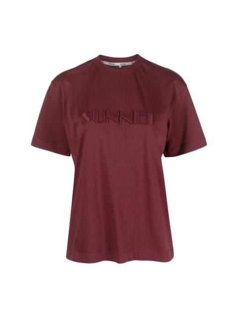 SUNNEI logo-embroidered cotton T-shirt