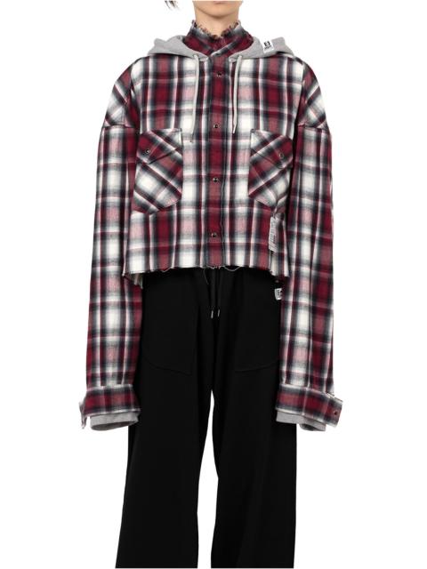 Maison MIHARAYASUHIRO Hoodie Combine Checkered Shirt
