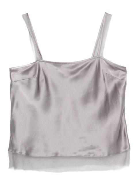 The . Garment silk-satin top