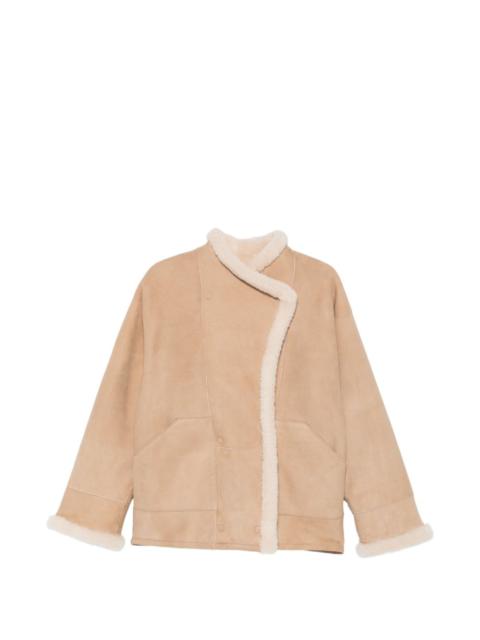CLOSED shearling-trim double-breasted jacket