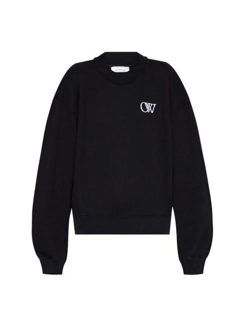 logo-embroidered cotton sweatshirt