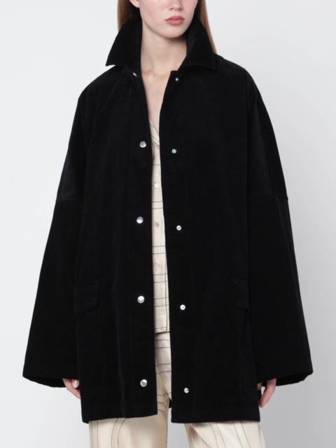 TOTEME Black corduroy overshirt jacket