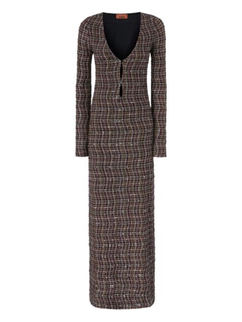 Missoni long-sleeve button-fastening maxi dress