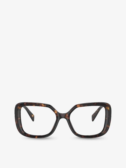 PR 10ZV square-frame tortoiseshell acetate optical glasses