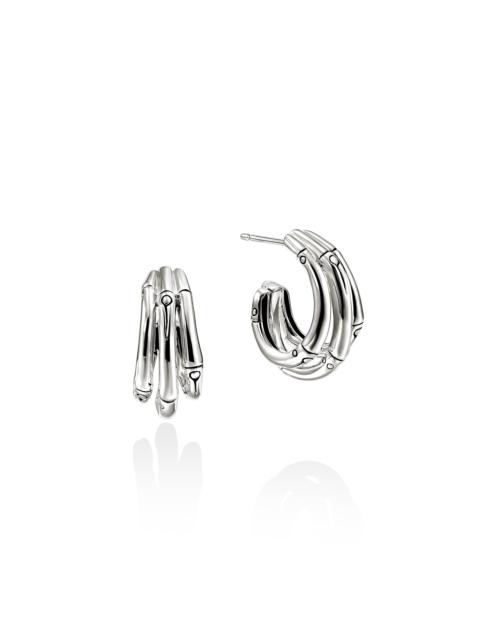 JOHN HARDY Bamboo Triple J Hoop Earrings, Sterling Silver