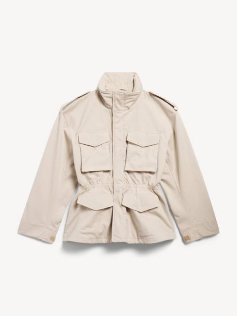 BALENCIAGA Women's Hourglass Parka in Light Beige