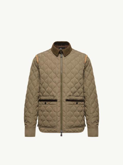 Moncler Grenoble Soleil Corduroy and Loden Trimmed Down Shirt Jacket