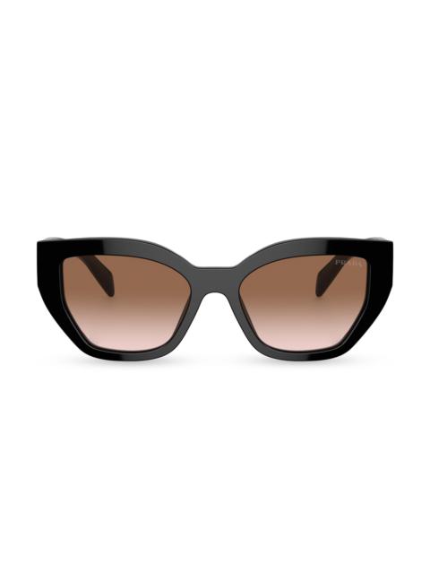 Prada Women's 53MM Butterfly Sunglasses - Black Brown Gradient