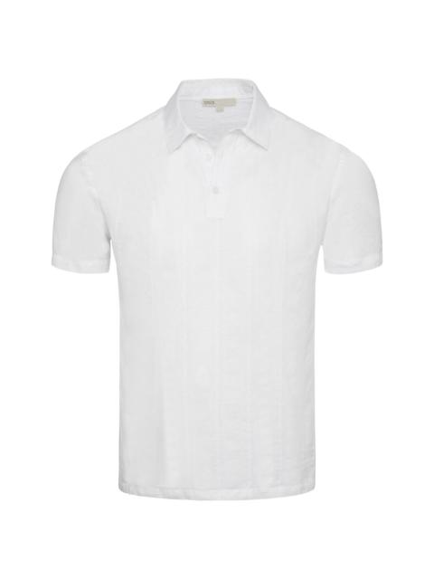 onia Men's Cotton-Linen Pop-Over Polo Shirt - White