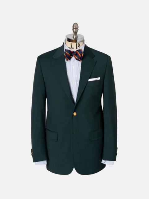J. PRESS MADE-IN-CANADA SOLID HUNTER GREEN TROPICAL WOOL BLAZER