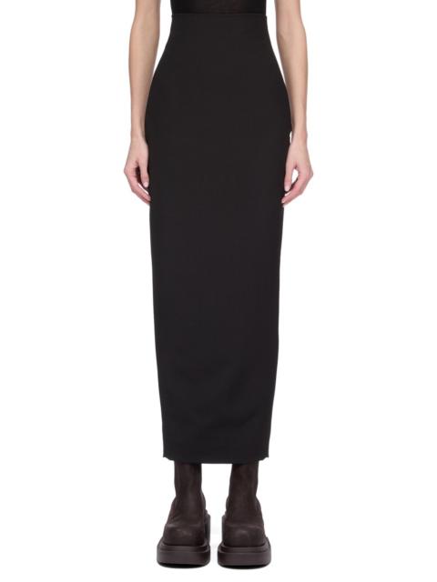 Rick Owens Black Concordians Dirt Pillar Maxi Skirt