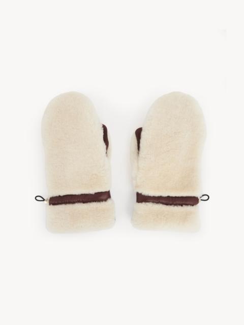 SHEARLING MITTENS