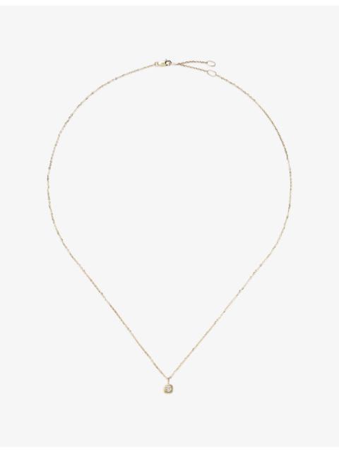 MISSOMA Fine April Birthstone 18ct Yellow Gold And White Sapphire Pendant Necklace