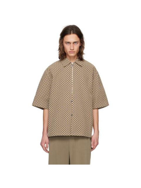 LE17SEPTEMBRE Brown Zip Shirt