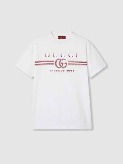 GUCCI Cotton jersey T-shirt with Gucci print