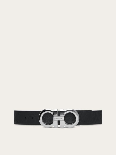 Reversible and adjustable Gancini belt