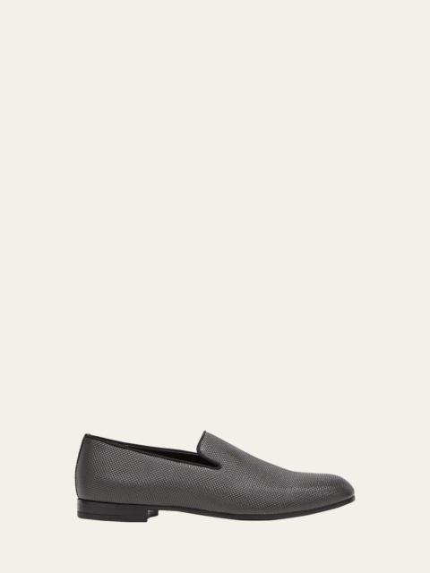 GIORGIO ARMANI Men's Formal Leather Venetian Loafers