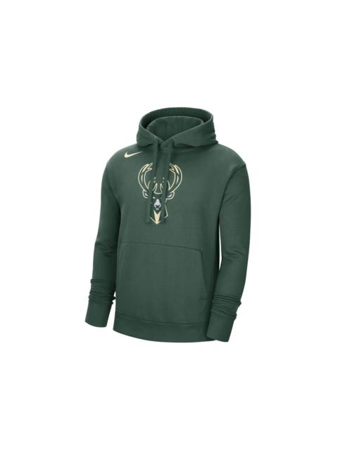 Nike Nike NBA Milwaukee Bucks Fleece Pullover Loose Fit Hoodie Green