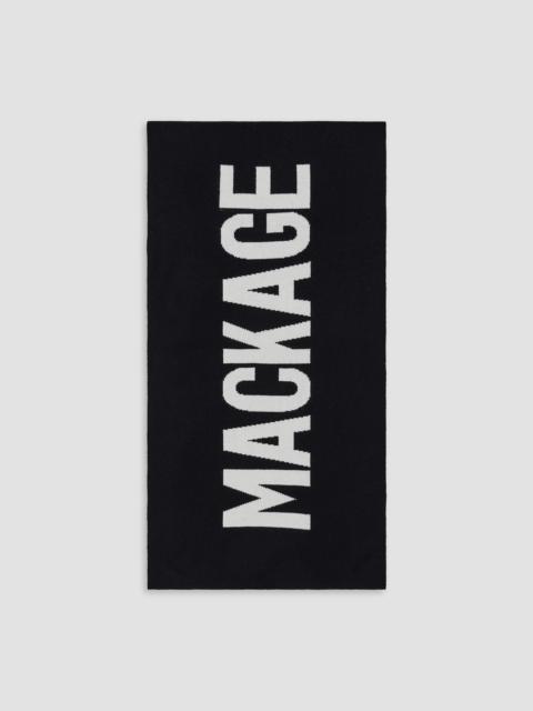 MACKAGE Men's Juno Logo Wool-Blend Scarf - Black