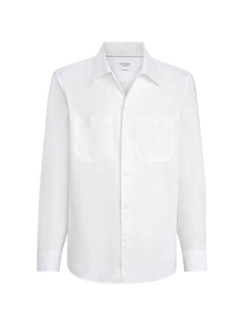 Brunello Cucinelli Brunello Cucinelli Linen Easy Fit Shirt With Chest Pockets