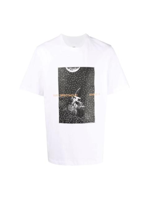 orbital-print T-shirt