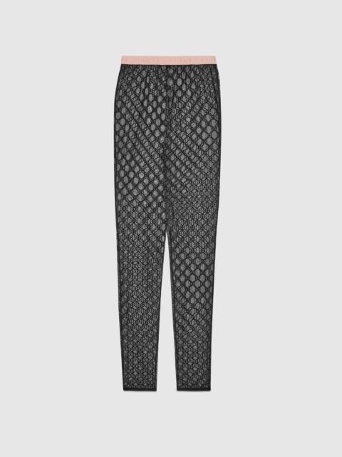 GUCCI GG embroidered tulle leggings