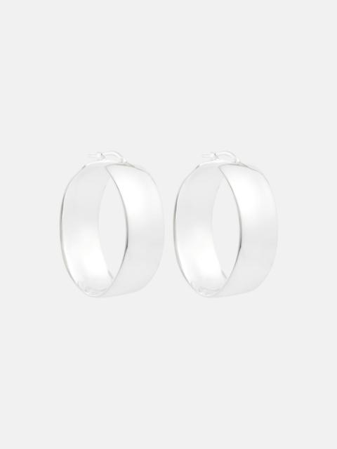 Jil Sander Silver-toned hoop earrings