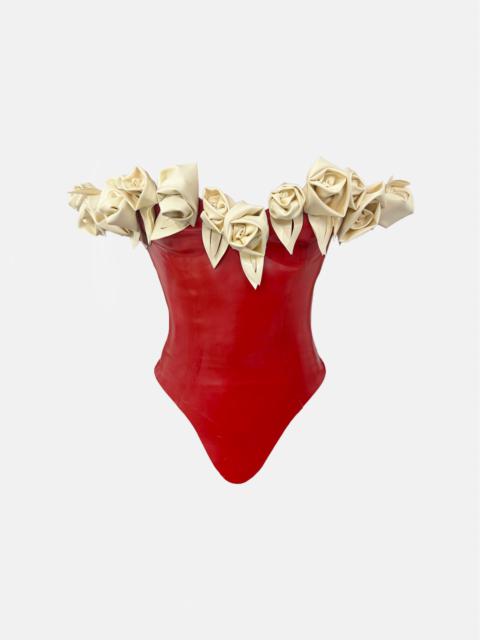 POSTER GIRL FANTASY CORSET TOP RED