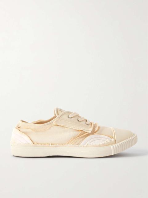 Maison Margiela Inside Out Patchwork Canvas Sneakers