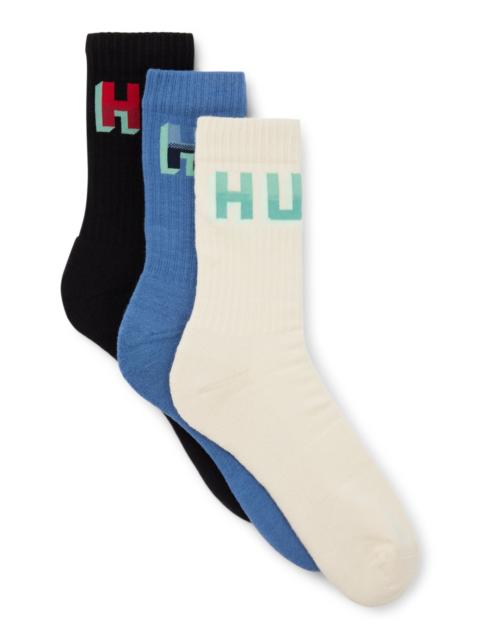 HUGO THREE-PACK OF SHORT-LENGTH SOCKS