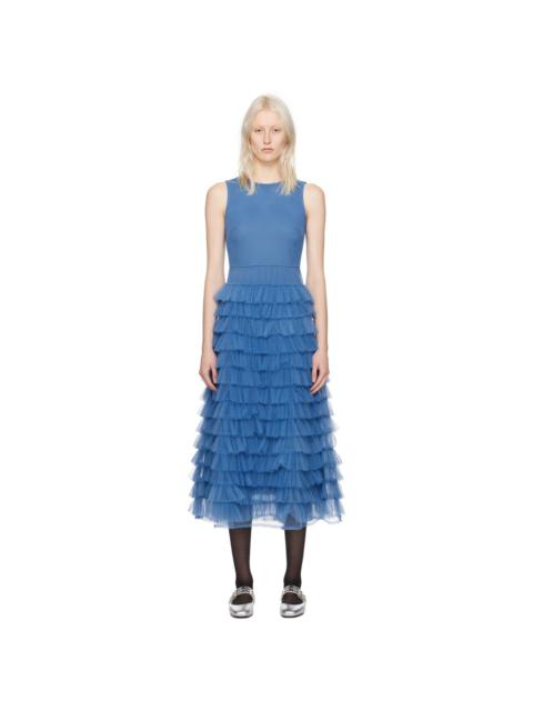 Molly Goddard Blue Teresa Midi Dress