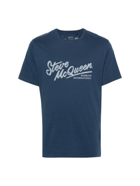 Barbour x Steve McQueen logo-print T-shirt